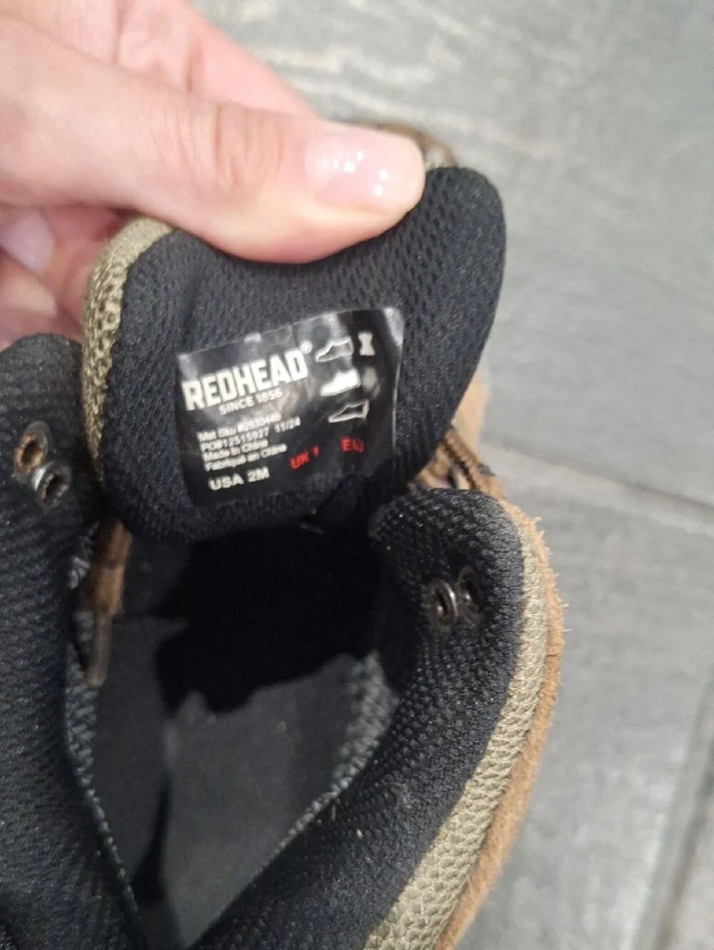 RedHead Tan and Black Trail Hiking Boots
